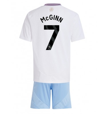 Aston Villa John McGinn #7 Borta Kläder Barn 2024-25 Kortärmad (+ Korta byxor)